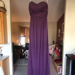 Purple Long Formal Strapless dress